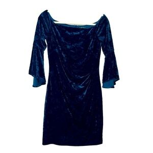 LAUREN Ralph Lauren Bell Sleeve Velvet Dress